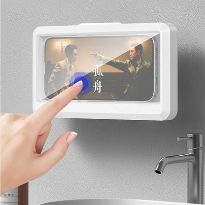 Fixed Universal Waterproof Anti-fog Mobile Phone Stand For Bathroom Shower Phone Holder Waterproof Can Touched Shower Cell Phone Suitvia