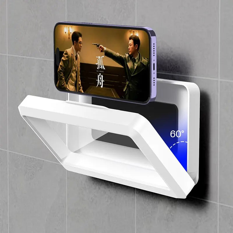 Fixed Universal Waterproof Anti-fog Mobile Phone Stand For Bathroom Shower Phone Holder Waterproof Can Touched Shower Cell Phone Suitvia